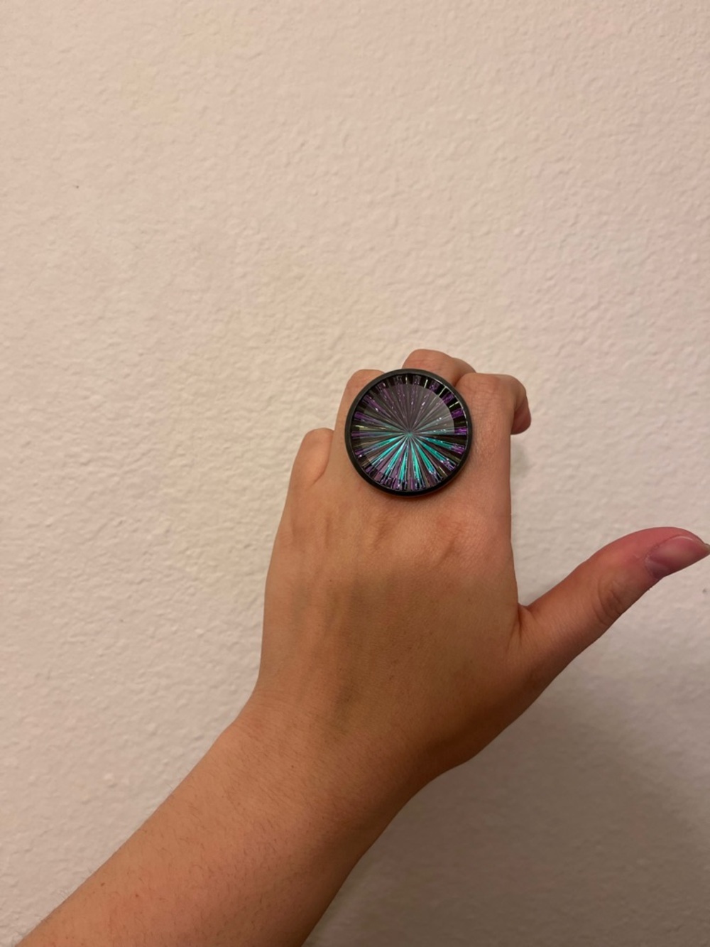 Hypnovamp PinWheel Glass Statement Ring